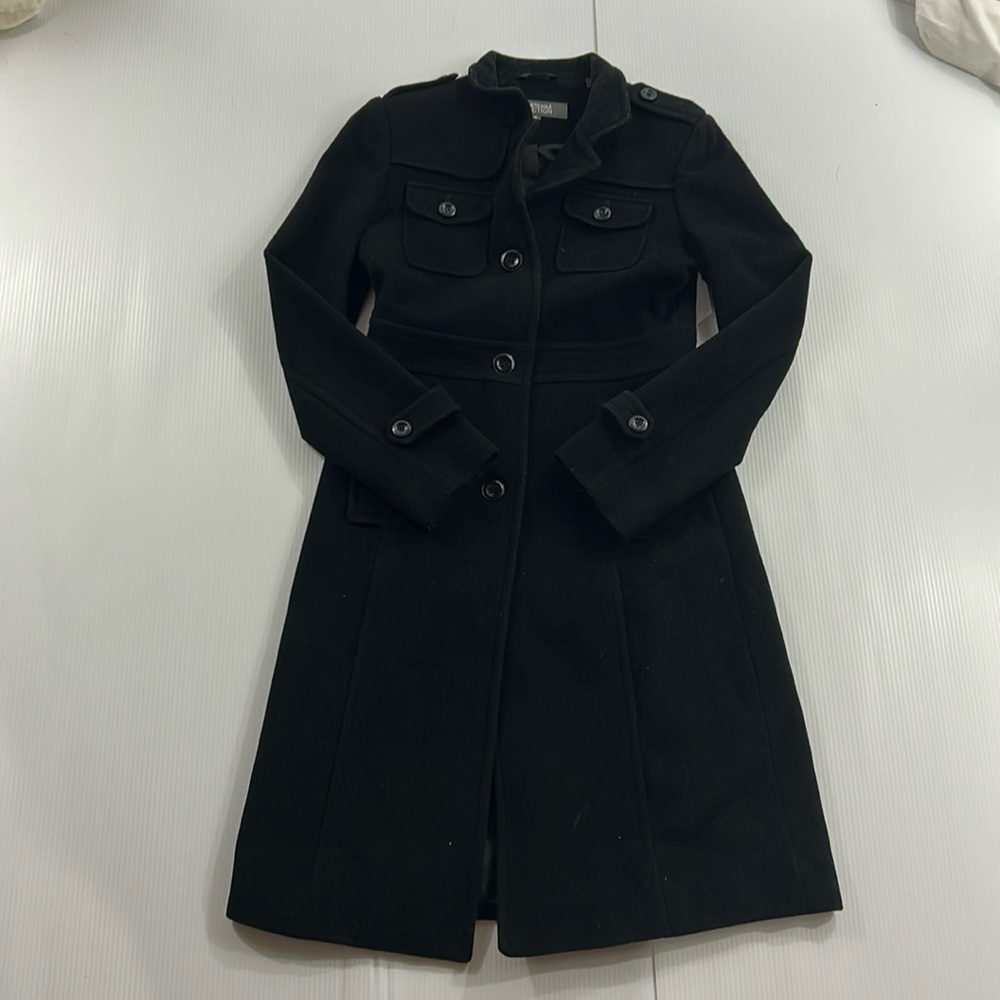 150. Kenneth Cole Reaction Black Military Coat (4)